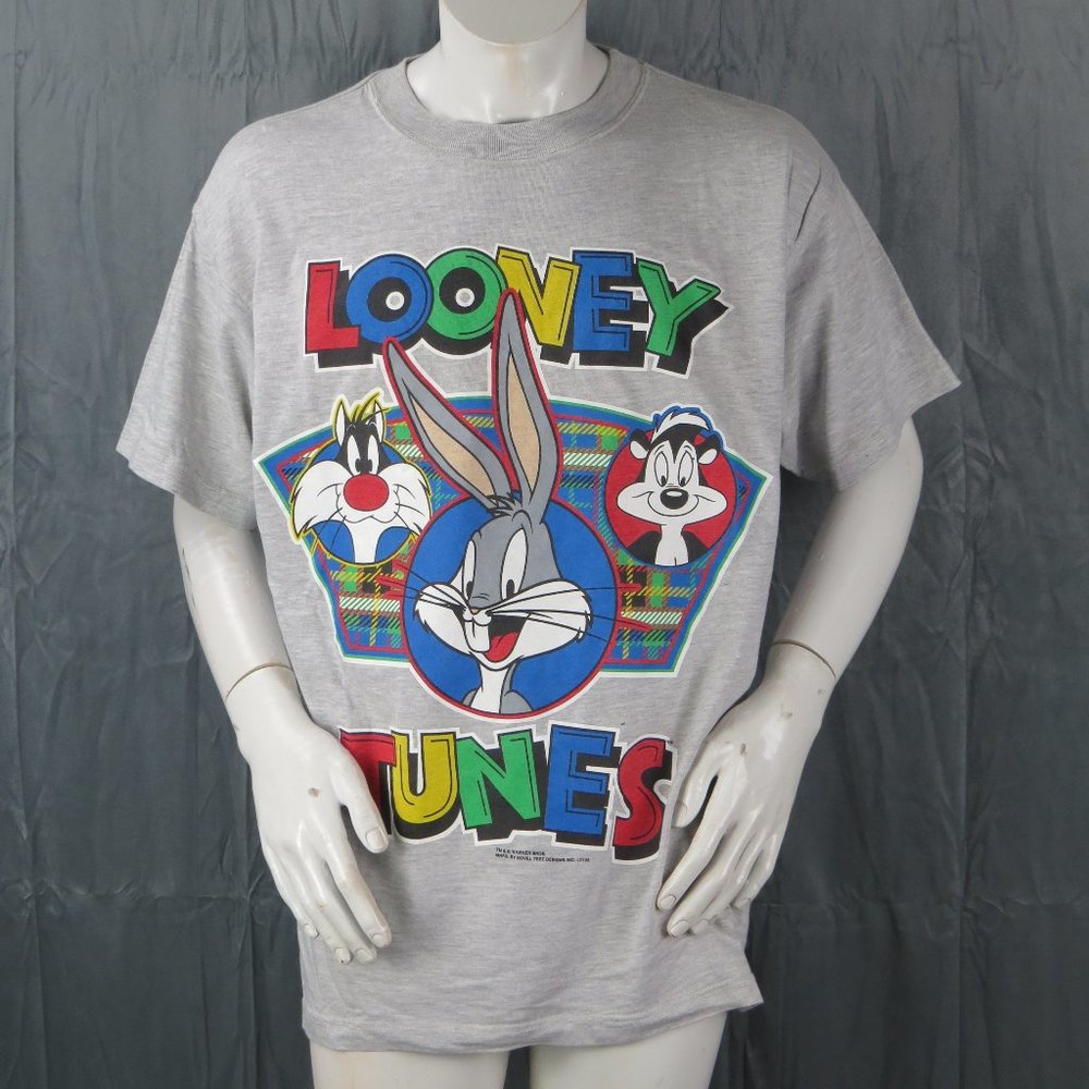 Vintage Graphic T-shirt - Looney Tunes Big Graphic - Men's Large